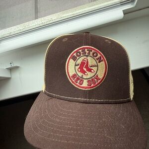 New Era Boston Red Sox Brown and Cream Hat